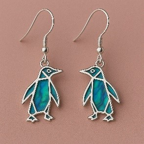 Geometric Penguin Hook Earrings