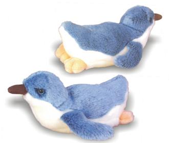 Swimming Blue Penguin Soft Toy